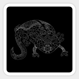 axolotl ajolote in xochimilco mexican pattern Sticker